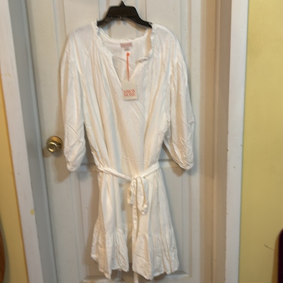 Knox rose white dress with belt half sleeves - Picture 2 of 7